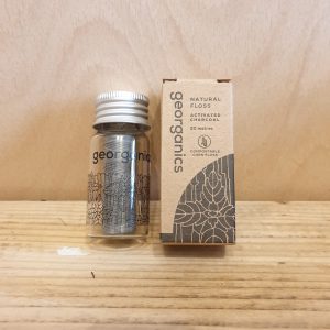 Georganics charcoal floss, with packaging