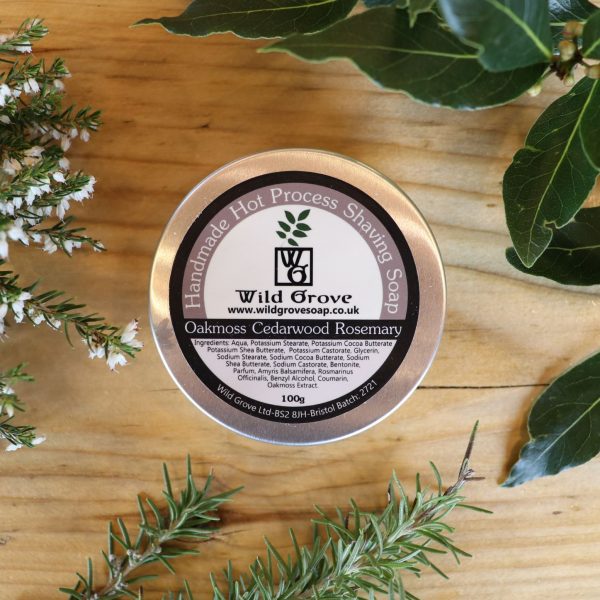 Wild Grove Shaving Soap Oakmoss Cedarwood Rosemary