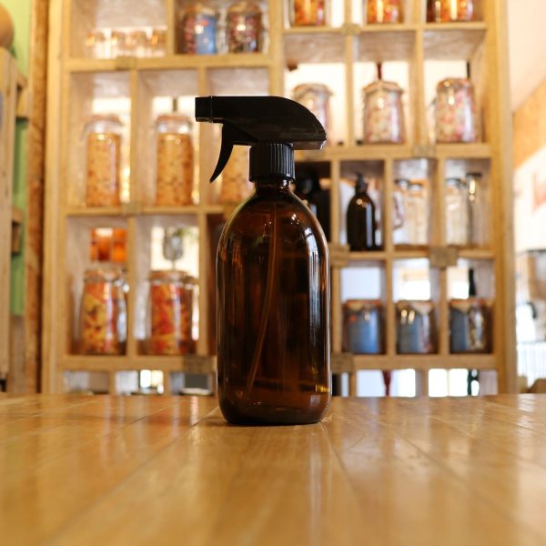 Amber glass spray bottle 500ml