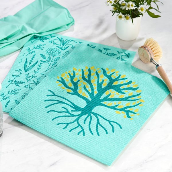 EcoLiving Jumbo Compostable Cloths, with dishbrush