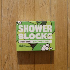 Shower Blocks solid shower gel lime and sandalwood front