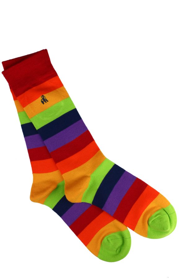 Swole Panda Pride Striped Socks