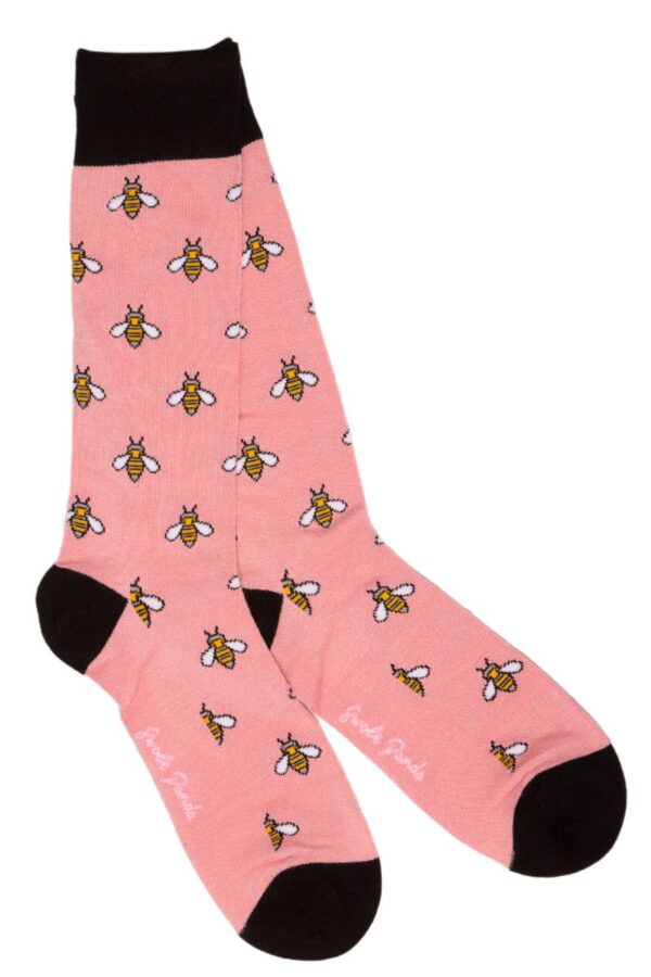 Swole Panda Pink Bumblebee Socks