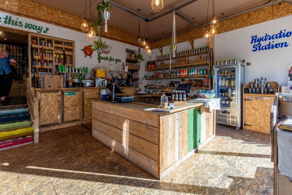 Inside the Zero Green shop on North Street, Bristol