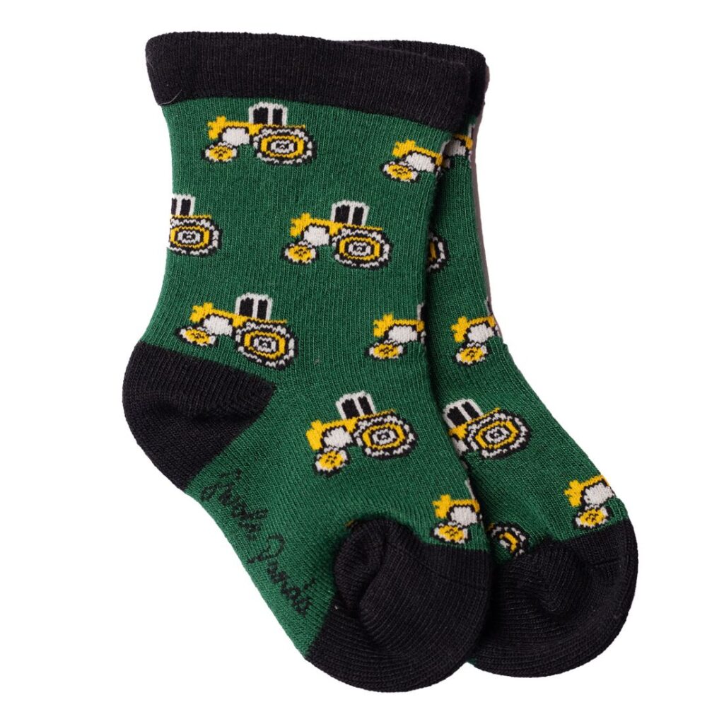 Tractor Socks Kids 7-9 Yrs - Swole Panda bamboo socks