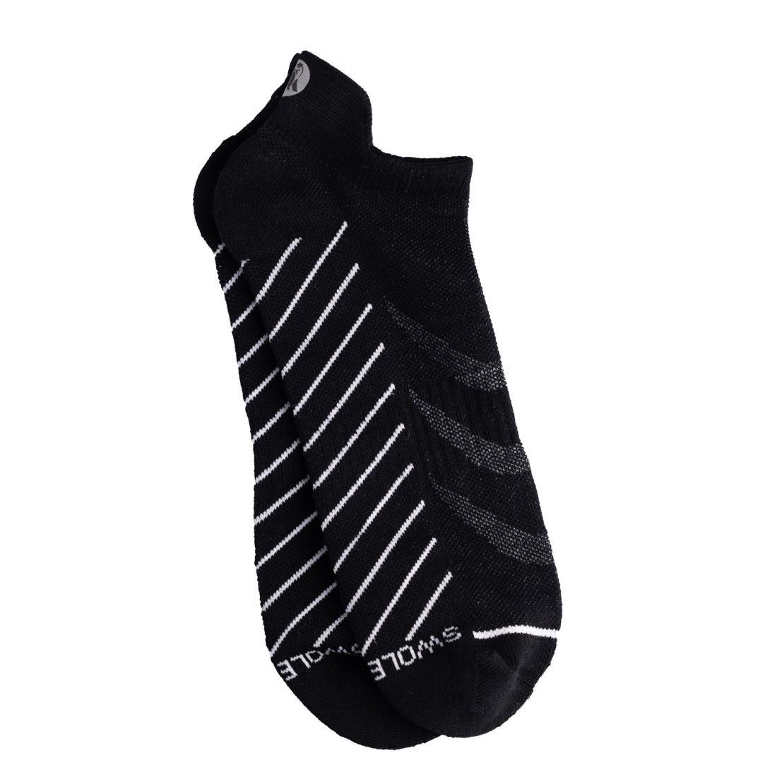 Black Trainer Socks L - Swole Panda bamboo socks