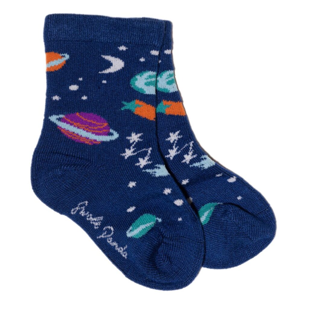Space Socks Kids 4-6 Yrs - Swole Panda bamboo socks