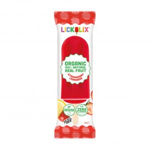 Lickalix Strawberry & Lemonade Ice Lolly | Zero Green Bristol