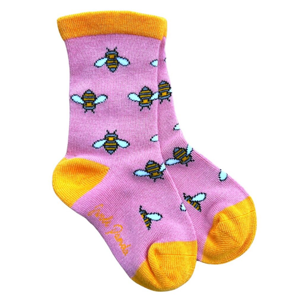 Swole Panda bamboo bumblebee socks for kids