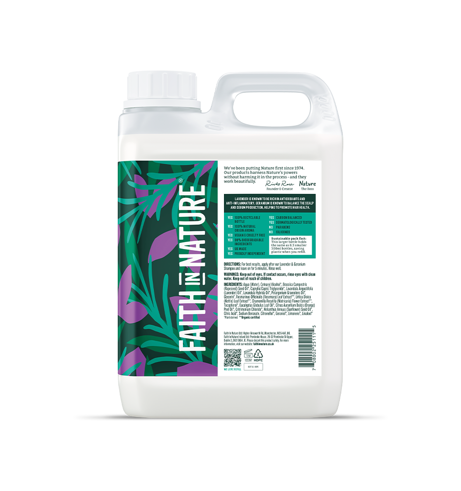 Faith in Nature Lavender & Geranium Conditioner Refill | Zero Green Bristol