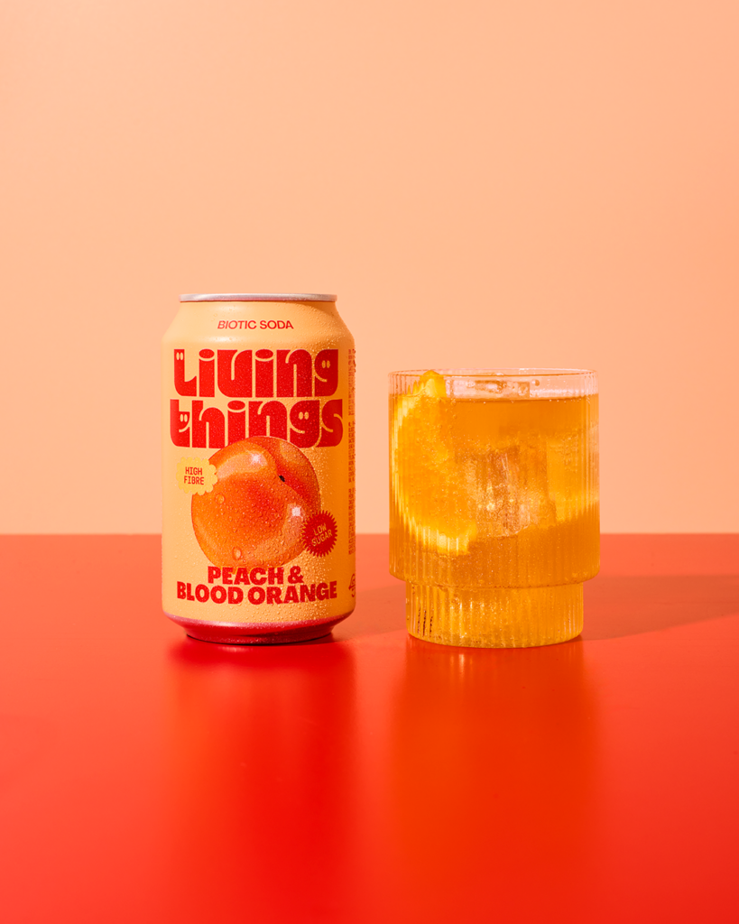 Living Things Peach & Blood Orange Soda | Zero Green Bristol