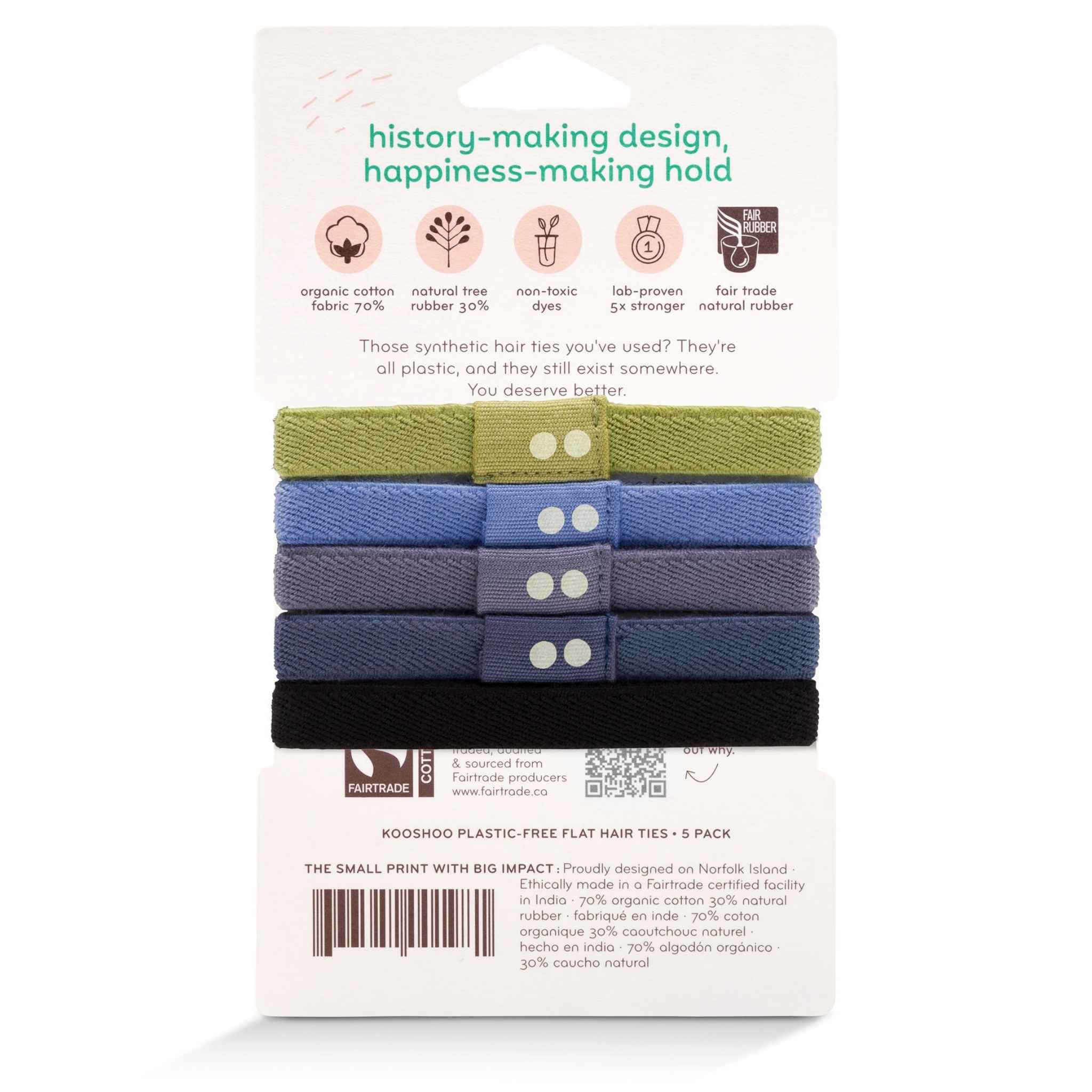 Kooshoo Sea to Sky Hair Ties | Zero Green Bristol