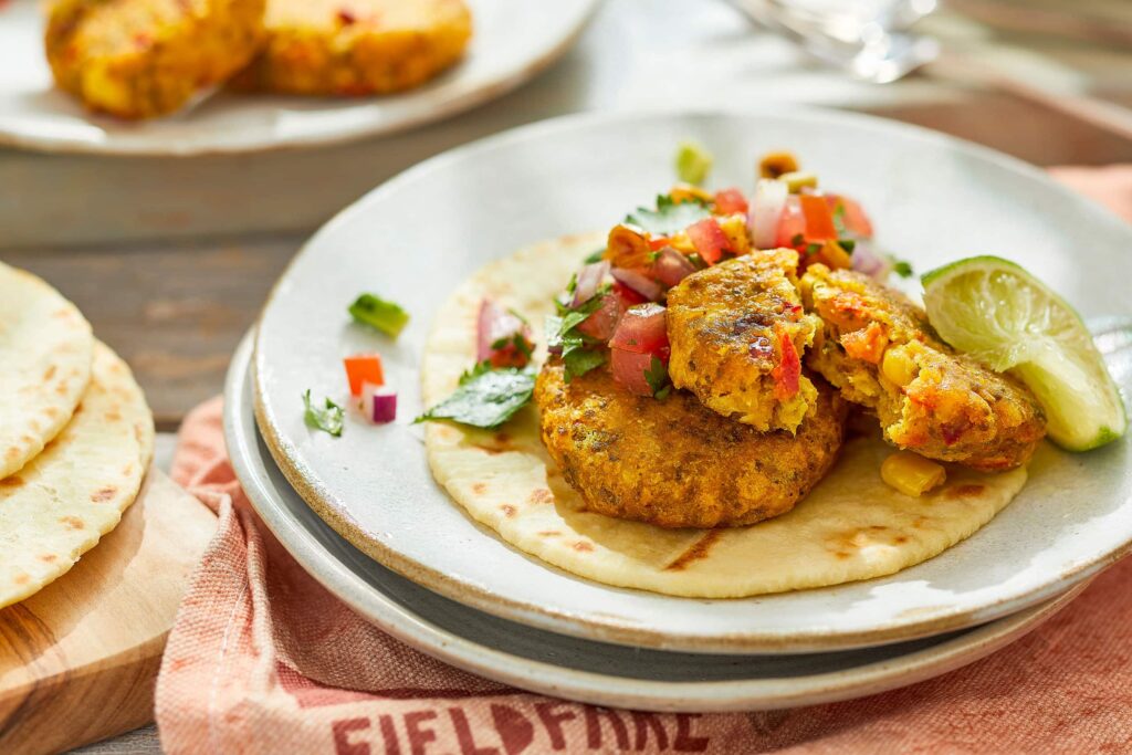 Frozen Sweetcorn Chilli Fritters | Zero Green Bristol