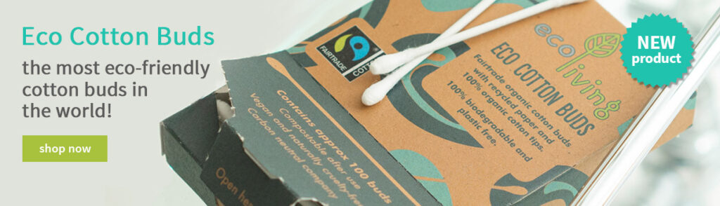Eco Cotton Buds 100 pack - plastic-free biodegradable cotton buds
